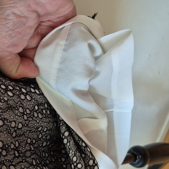 Bcbg Maxazria Rumor Dress White Black Lace Blocked Sheath Dress Size 8 - Picture 10 of 17